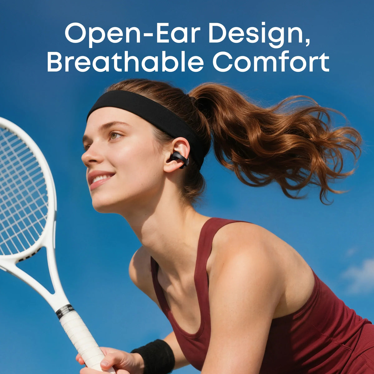 soundcore open-ear earbuds with breathable comfort for sports