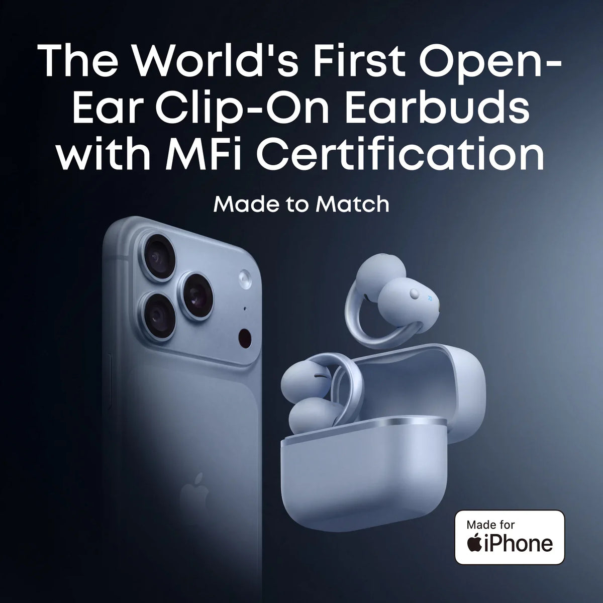 Anker soundcore Aeroclip 2 |  Guinness-Certified Clip-On Earbuds for Clear Calls