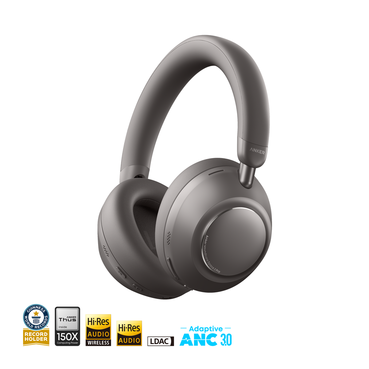 Anker soundcore Space 2 Pro | Over Ear Headphones with Thus™ AI for Clear Calls
