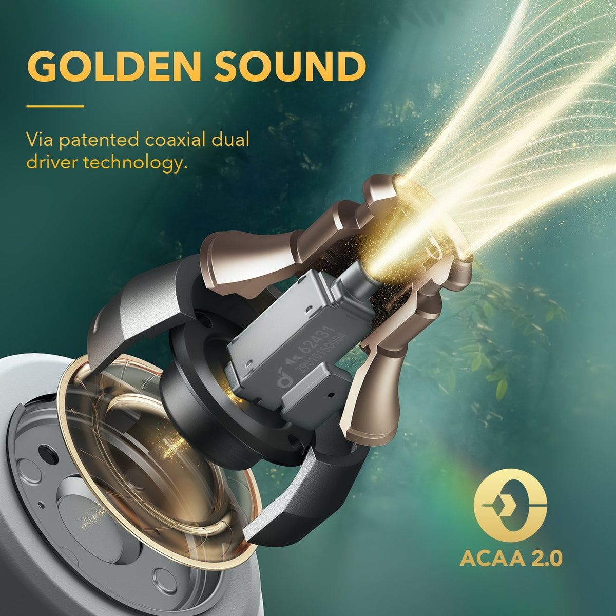 Soundcore Liberty 3 Pro ACAA 2.0 Patented Coaxial Dual Driver Technology 